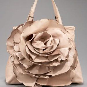 Valentino Raised Rose Tote (Black)